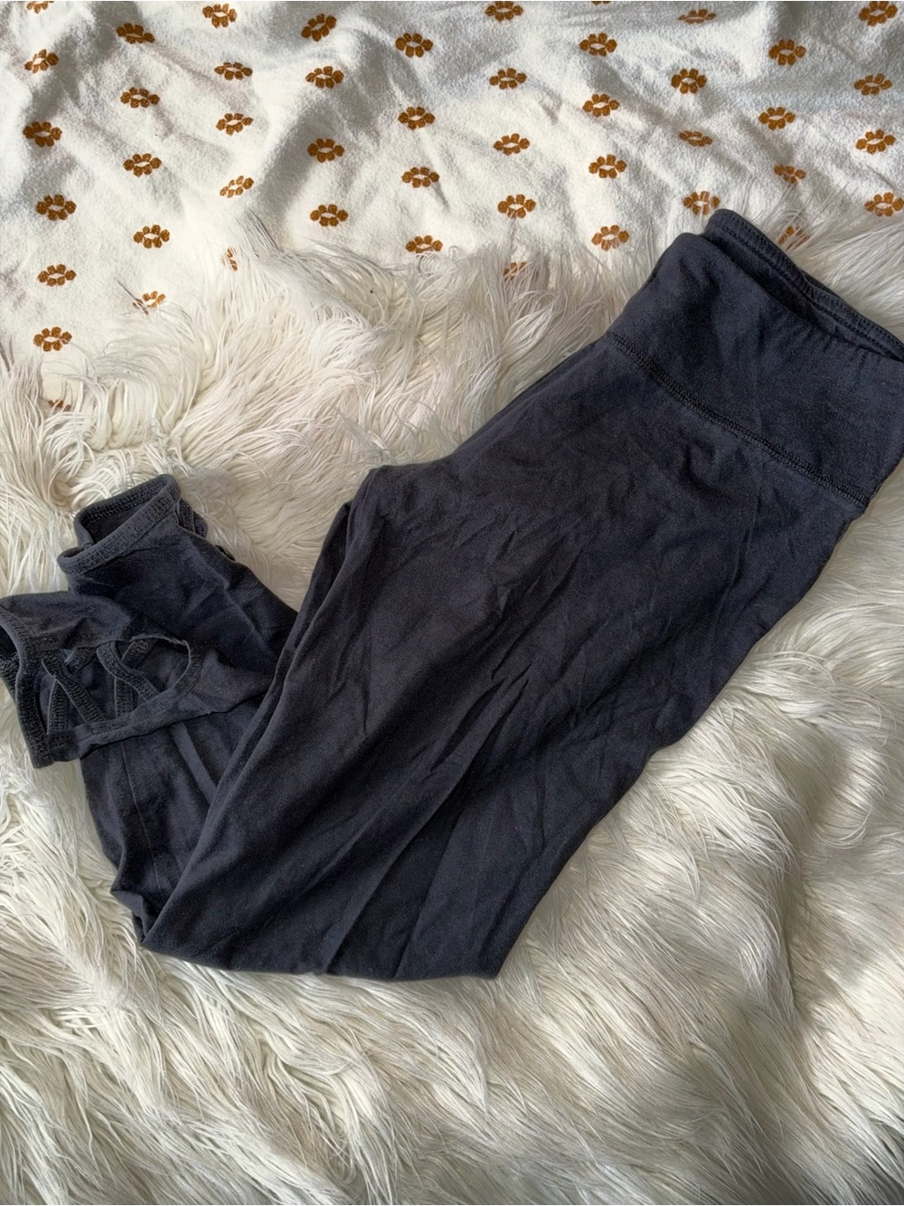 SO Black High-Waist Capris with crisscross Hem